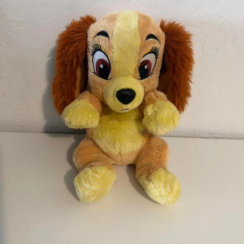 Cute Yellow & Brown Plush Puppy Stuffed Animal